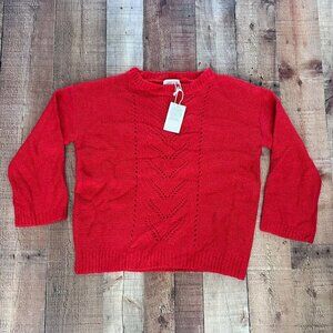 Grace & Lace red baby loop knit sweater women's small